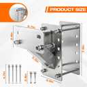 Stainless Steel Spare Tire Carrier, Upgrade Trailer Tire Mount Bracket, Holds up to 150 Lbs, Fits 4 & 5 & 6 Lugs Trailer Wheels on 4, 4.5, 4.75, 5, 5.5 Bolt Patterns, Spare Tire Mount Carrier