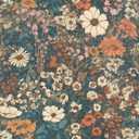 Livelynine 17.5x276 Botanical Peel and Stick Wallpaper Vintage Floral Contact Paper Drawer Liner Self Adhesive Moody Dark Green Blue Teal Antique Floral Wall Paper for Living Room Kitchen Bathroom