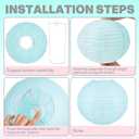 12 PCS Colorful Hanging Paper Lanterns Pastel 10 In Macaron-colored Neon Chinese Paper Lanterns Party Decorations for Classroom Baby Shower Wedding Birthday Valentine's Day (Macaron)