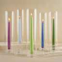 Hurricane Candle Holder Thickened Cylinder Covers Short Taper Candle Sticks Holder 2.5" D 11" H Glass Tall Candlesticks Holders Centerpiece for Wedding Dining Table, 10 Pcs