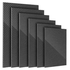 200x250x1mm Carbon Fiber Sheet,3K Twill Weave Carbon Fiber Plate Laminate Board Plate Panel Thickness Glossy Finish (Glossy, 1MM)