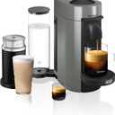 De'Longhi Nespresso Vertuo Plus Coffee and Espresso Maker by De'Longhi, Grey with Aeroccino Milk Frother (Gray)
