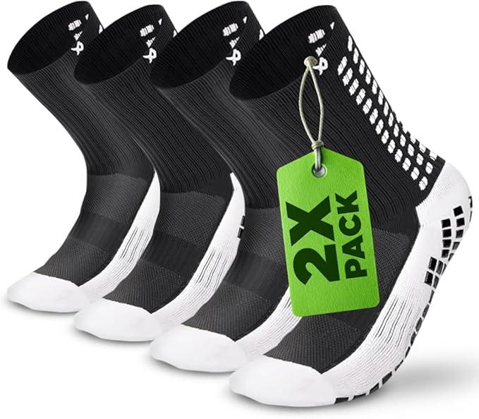 Lux Dual Grip Socks - Soccer Grip Socks for Men and Women. GripArray Performance & Comfort