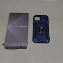 DEERLAMN Case for iPhone 14 Plus with Slide Camera Cover+Screen Protector(1 Pack), Rotated Ring Kickstand Military Grade Shockproof Protective Cover 6.7 Inch-Navy Blue