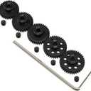 5Pack ShareGoo Steel 48P 3.175mm Pinion Gear Sets 33T 34T 35T 36T 37T fit 3.175mm (1/8-Inch) Shaft Compatible with Arrma HPI Kyosho Losi Axial Traxxas Tamiya Associated 1/10 RC Car Monster Truck Buggy