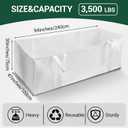 Honoson Dumpster Bag Reusable Yard Waste Bags Foldable Yard Waste Container Trash Bag for Trash Management Multiple Times Use During Renovations Can Hold Up to 3, 500 lbs(3Pcs, 94 Inches)