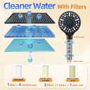 High Pressure filtered shower head- Handheld Shower Head with 2 Extra Filters,Chlorine Removal Water Softener Filters Beads for Hard Water with 6 Spray Modes- Matte Black