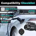 Level 2 EV Charger 40Amp 240V Home EV Wall Charger, NEMA 14-50 Plug, 9.6kW Fast Charging, J1772 Connector 23ft Cable, Smart Electric Vehicle Charging Station, Indoor/Outdoor Use