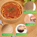 50 Pack 50 oz Disposable Kraft Paper Bowls with Lids, Leakproof Soup Bowls, Heavy Duty Compostable Paper Bowls, Suitable For Serving Hot/Cold Food, Party, Picnic, Takeout & Meal Prep
