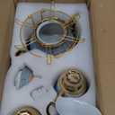 DaGiBayCn 20 PCS Tea set Ceramics Tea set Afternoon Tea Set Adult tea set Gift Tea Set Can Drink Coffee Strong Tea blue