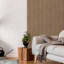 A.S. Cration Wallpaper Wood Panels - Brown, Beige - Striped Wood Wallpaper 395.99in x 20.87in Made in Germany - 391091