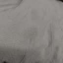 MooMee Bedding Sheet Set 100% Washed Cotton Linen Like Textured Breathable Durable Soft Comfy (Heathered Cream Grey, Queen)