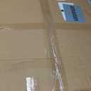 EXCEFUR Black Coffee Table, Modern Wood and Metal Living Room Table with Storage Shelf, 47 Inch