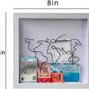 Plane Ticket Travel Memory Box, Travel Ticket Movie Stub Shadow Box, Top Loading Concert Ticket Display Frame, Travel Keepsake Box, Adventure Archive Box, Ticket Holder Map Plane (White x8inches)