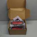 Steel Trailer Light Boxes Housing Kit, 6" Oval Red 24-LED Boat Trailer Lights Kit with Brake, Turning Signal, Reverse Lighting with 6 LED License Plate Light, 2" Round Red Side Marker Lights