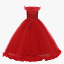 IBTOM CASTLE Flower Girl Dress for Wedding Tulle Floor Length Princess Formal Prom Party Pageant Dance Ball Gown 140 cm