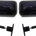 Race Small F1 Mirrors Auto/Bike GP Type Kit Side Wing Pair RH+LH - Carbon Look