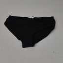 Tempt Me Women Mid Rise Bikini Bottoms Full Coverage Swimsuit Ruched Scrunch Swim Bottom (Large, Black)