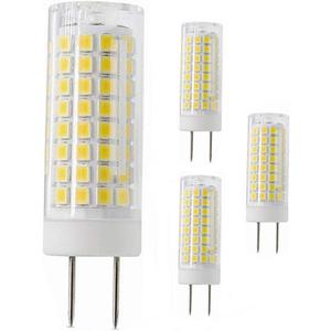 All-New G8 Led Bulb, 75W Halogen Bulb Replacement, Dimmable 7W G8 Led Lamps, G8 Bi-pin Base Bulb, AC120V 720lm, Under Cabinet Counter Light, Kitchen Lighting and Puck Lights 6000K White 4pack