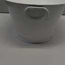Beverage Tub Bucket Large Capacity Galvanized Ice Bucket Double Handle Drinkware for Party, Home Gathering, White