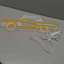Vintage Sports Car Neon Sign, Cool Dimmable LED Retro Yellow Sports Car Shape Neon Sign, USB Powered Car Sign for Garage Bar Party Boys Room Game Room Man Den Bedroom Birthday Gift(15.7 * 6in)