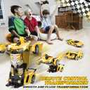 Britik Transform Remote Control Car Toy for Kids 4 5 6 7 8, Remote Control Car for Boys 4-7, Transform Cars for Boys 4-6, Toy Car 5 Year Old Boy, Toys for 3 4 5 6 7 8 9 10 11 12 Years Old Boy (Yellow)