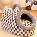 Dog Bed Cat Bed (Grey, m) Dog Bed Cat Bed Medium with Large Indoor for Small Indoor Outdoor Dogs Cats Fluffy CalmingRound bedsAnxiety Washable -Medium