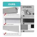 Joydeco No Drill Blackout Shades, Free-Stop Cordless Roller Shades, UV Protection, Thermal Insulated Blinds for Indoor Windows, Easy Install Window Blinds for Home and Office (Grey, 34" W X 75" H)