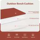 Favoyard Outdoor Bench Cushion 42 x 18 Inch Waterproof Patio Furniture Cushions 3-Year Color Fastness Garden Sofa Settee Couch Swing Pads with Handle and Attach Ties, Spice
