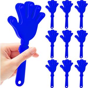 10 Pcs Hand Clappers Noisemakers 7.5 Inch Clappers Noisemakers Plastic Hand Clappers for Birthdays Game Football Sporting Events Cheers Supplies Dance Basketball Football Noisemakers(Blue)