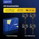 TPMS 433Mhz Pre-Programmed,Compatible with Jeep Compass 17-24|Grand Cherokee 18-20|Renegade 15-24|Dodge Dart 12-17|Durango 16-24|Chrysler 200(11-17)|Pacifica 16-24/ OE#68193586AC(Set of 4)