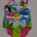 Pinkfong Girls' Baby Shark Swimsuit Size 5 Pink