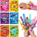Shyling Valentines Day Gifts for Kids - 24 Pack Valentines Day Cards for Kids School with LED Light Up Fidget Spinner Slap, Valentines Party Favors Glow Toys for Kids Classroom Prize Exchange.