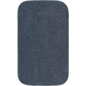 Gramercy Washable Bath Rug, Slate Blue, 24 in. x 40 in.