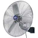 Global Industrial Deluxe Wall Mount Fan, 30" Diameter, Fixed and Oscillating Head, 3 Speed, 10,000 CFM at 1100 RPM, 1/2 HP, Tilting Head, For Indoor Use Only