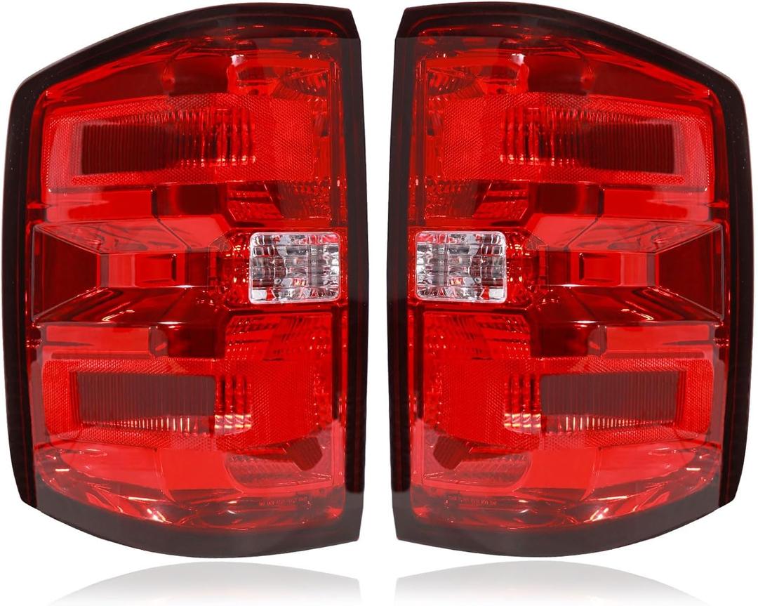 Tail Lights Assembly Compatible with 2014-2019 Chevy Silverado 1500 2500HD 3500HD, Rear Light Taillights Replacement # GM2800293 23295938 GM2801293 23295939
