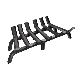 AMAGABELI GARDEN & HOME Fireplace Grate Log Holder 24 Inch Firewood Burning Rack Heavy Duty Wrought Iron Solid Steel for Chimney Hearth Fire Pit Outdoor Kindling Tools Wood Stove Accessories