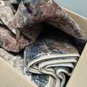 Area Rugs 10x12 for Living Room Bedroom, Modern Abstract Machine Washable Rug, Large Soft Low Pile Floor Cover with Non Slip Backing for Dining Room, Stone Rust