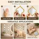 12Pcs Acrylic Mirrors for Wall Decor - Moroccan Diamond Shaped Wall Stickers,DIY Self-Adhesive Decorative Mirror Tiles for Living Room, Bedroom, Office, and Wedding Party Decor