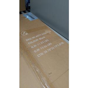 DUMOS Black Metal Framed Vanity Rounded Rectangle Bathroom Mirrors for Over Sink Wall, 36x24 Inch Large Matte Mirror, Modern Decorative for Restroom, Farmhouse, Horizontally or Vertically Hanging