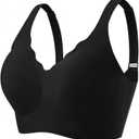 Womens Wireless Bras Comfortable No Underwire Bralettes Full Coverage Everyday Bras 3X