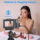 5K Digital Camera with SD Card 32GB, Vlogging Video Camera for Photography, 3'' 180 Flip Screen Travel Cameras Portable Instand Compact Camera for Beginner Teens Waterproof 18X Zoom (Black)