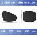 3 x Car Window Shades, Electrostatic Adsorption Car Window Covers, Complete Blackout, UV Blocking, Suitable for Daily Travel, Family, Camping, Black