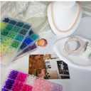 2500PCS 8mm Glass Beads Bracelet Making Kit, 96 Colors Crystal Beads for Jewelry Making, 4 Box Round Beads Suitable for Beginners