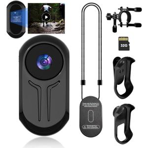 Mini Body Camera 1080P, Thumb Size Wearable Action Body Cam with Magnetic Clip - Portable POV Body Worn Camera for Outdoor Security, Travel, Sports (32GB