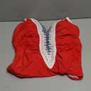 BMJL Women's Sexy One Piece Swimsuit Ruched Tummy Control Bathing Suit Plunge Color Block Swimwear (Red), XL