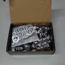 Set of 20 pcs Wheel Lug Nuts M12X1.25,13/16" Hex/Wrench, Total Length 1.68"(42.67mm), Chrome Flat Top Mag 0.75", 2-PC Standard Mag Shank Closed End Chrome Lug Nuts Set with Washer