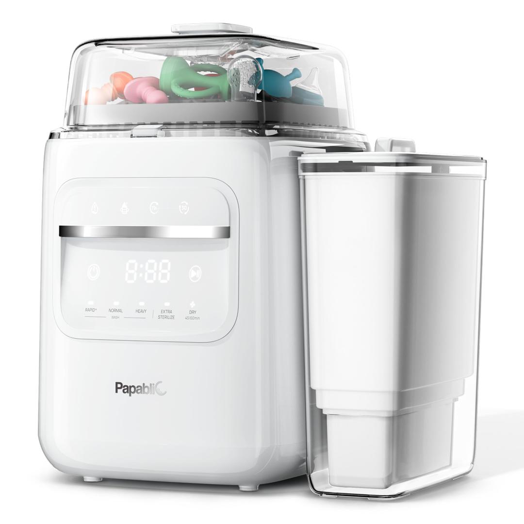 Papablic SafeguardPlus Baby Bottle Washer with Water Purification System