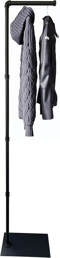 Clothing Rack, Single Arm, Black Costumer Stand for Retail Garment Display