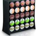 Mind Reader Single Serve Coffee Pod Storage, 50 Coffee Pod Capacity, Countertop, Double-Sided, 12"L x 4"W x 14"H, Black